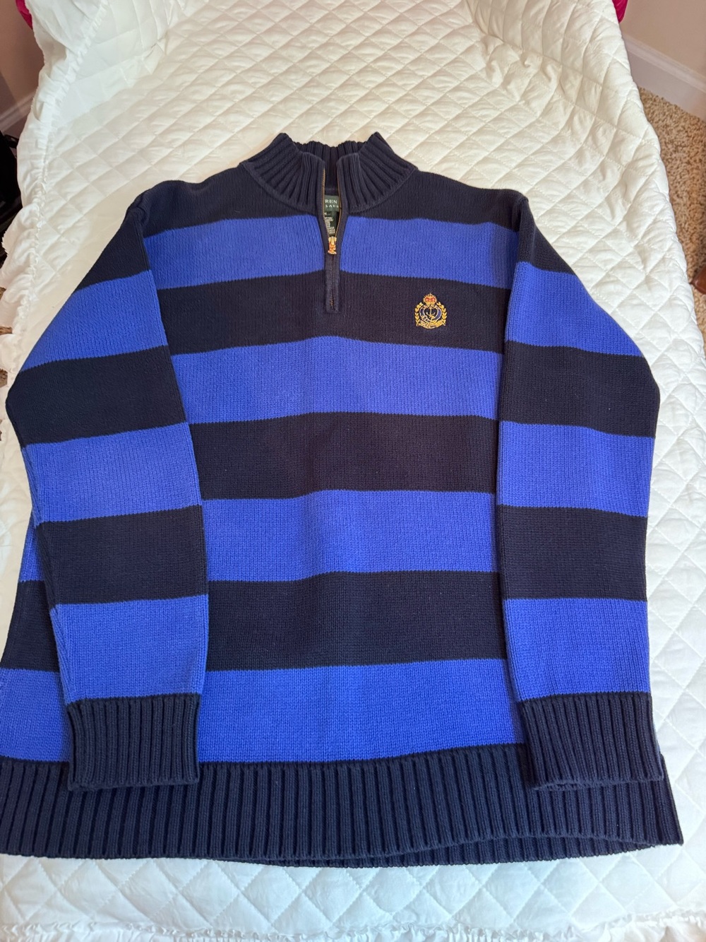 Lauren Ralph Lauren Classic Women’s Sweater Loose Fit. Blue and Black